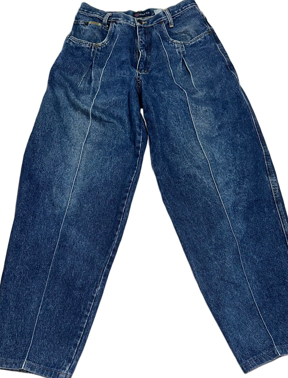 Vintage Paco Jeans Men’s 32 Baggy Wide Leg Y2K Hip Hop Embroidered Denim